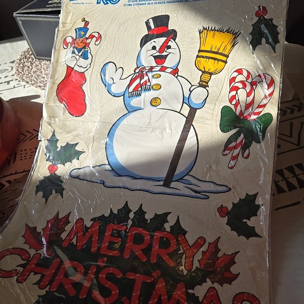 1989 Original Klingers Christmas Window Decorations-mint in original package-USA